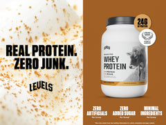 Levels Grass-Fed Whey Vanilla Cinnamon bottle front for daily protein support