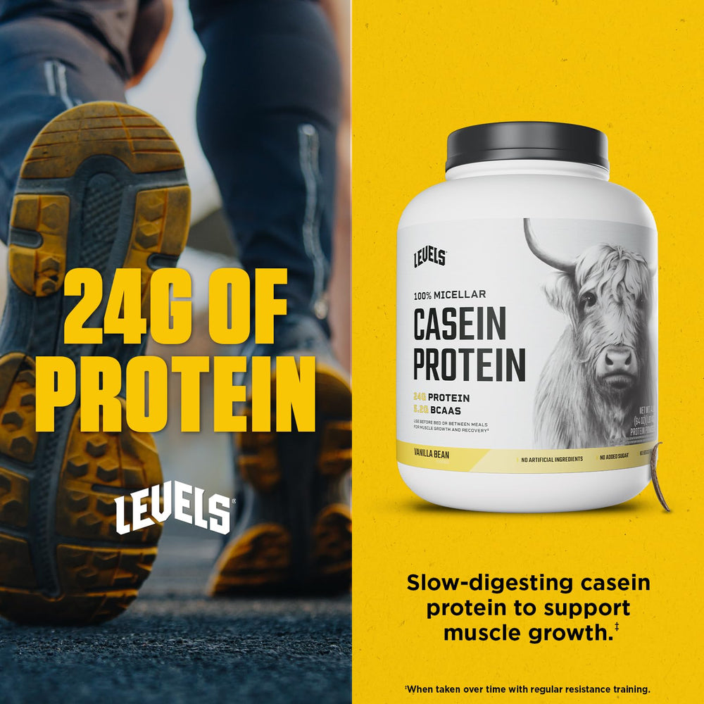 Levels vanilla bean casein shaker ready for post-workout drink