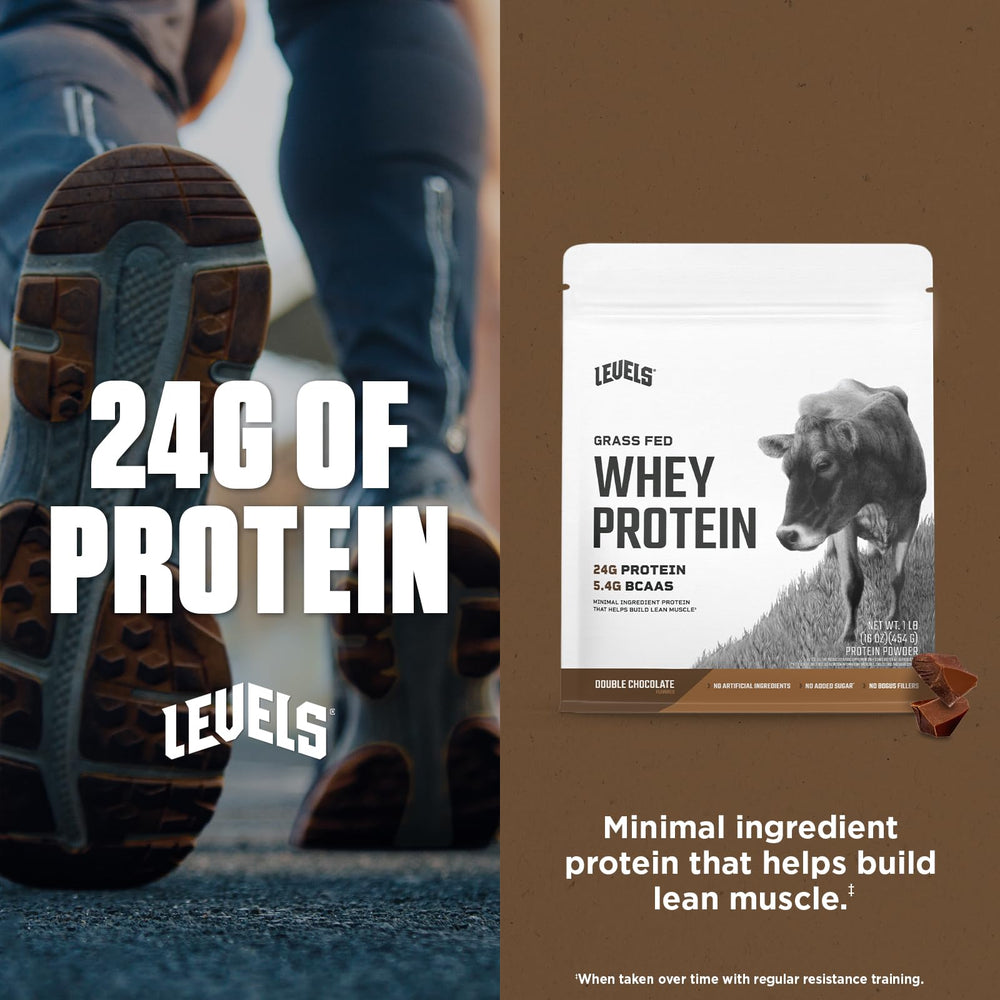 Levels Whey powder dissolving easily in water for quick shakes.