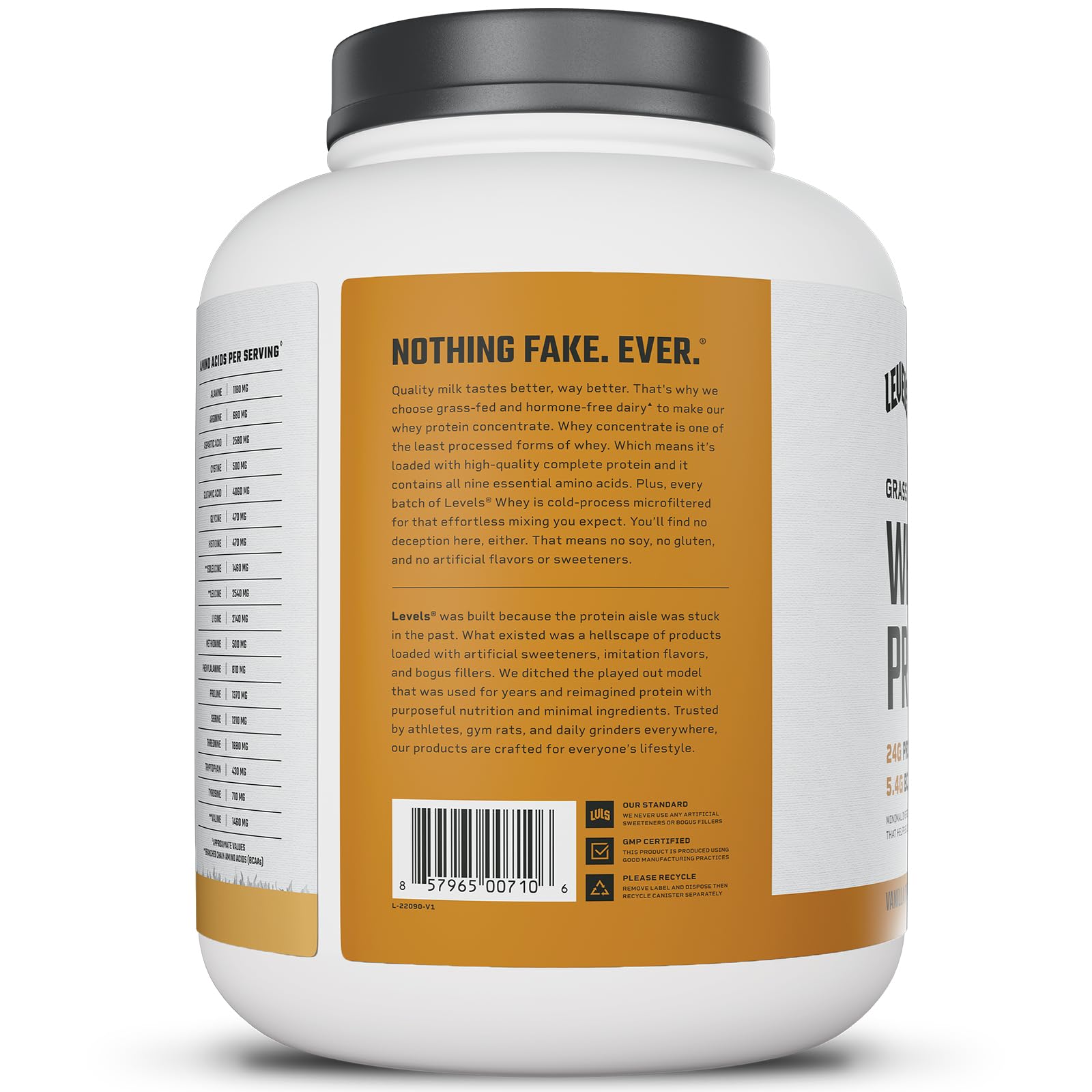 Levels Monk fruit sweetness note highlighting natural sugar-free flavor