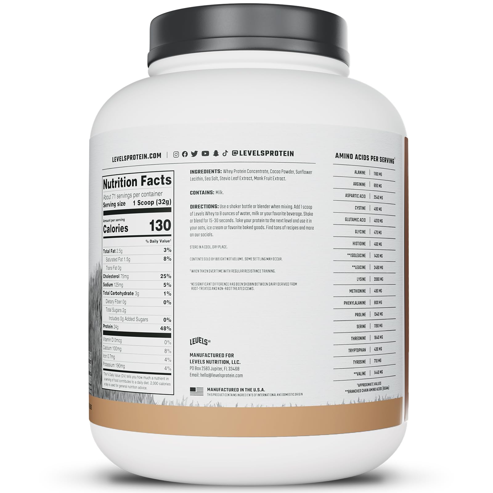 Microfiltered cold-process preserves bioactive proteins in Levels whey