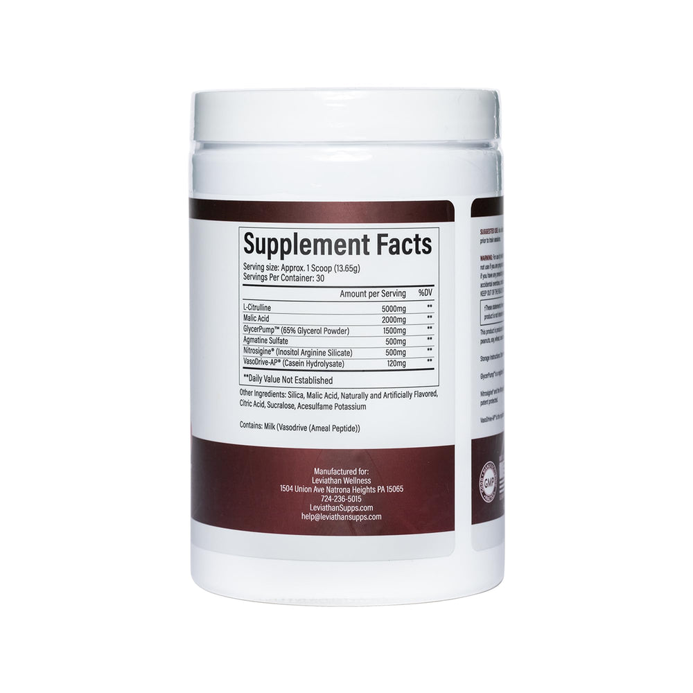 Leviathan Wellness Vigor fruit punch flavor suggests refreshing taste during workouts