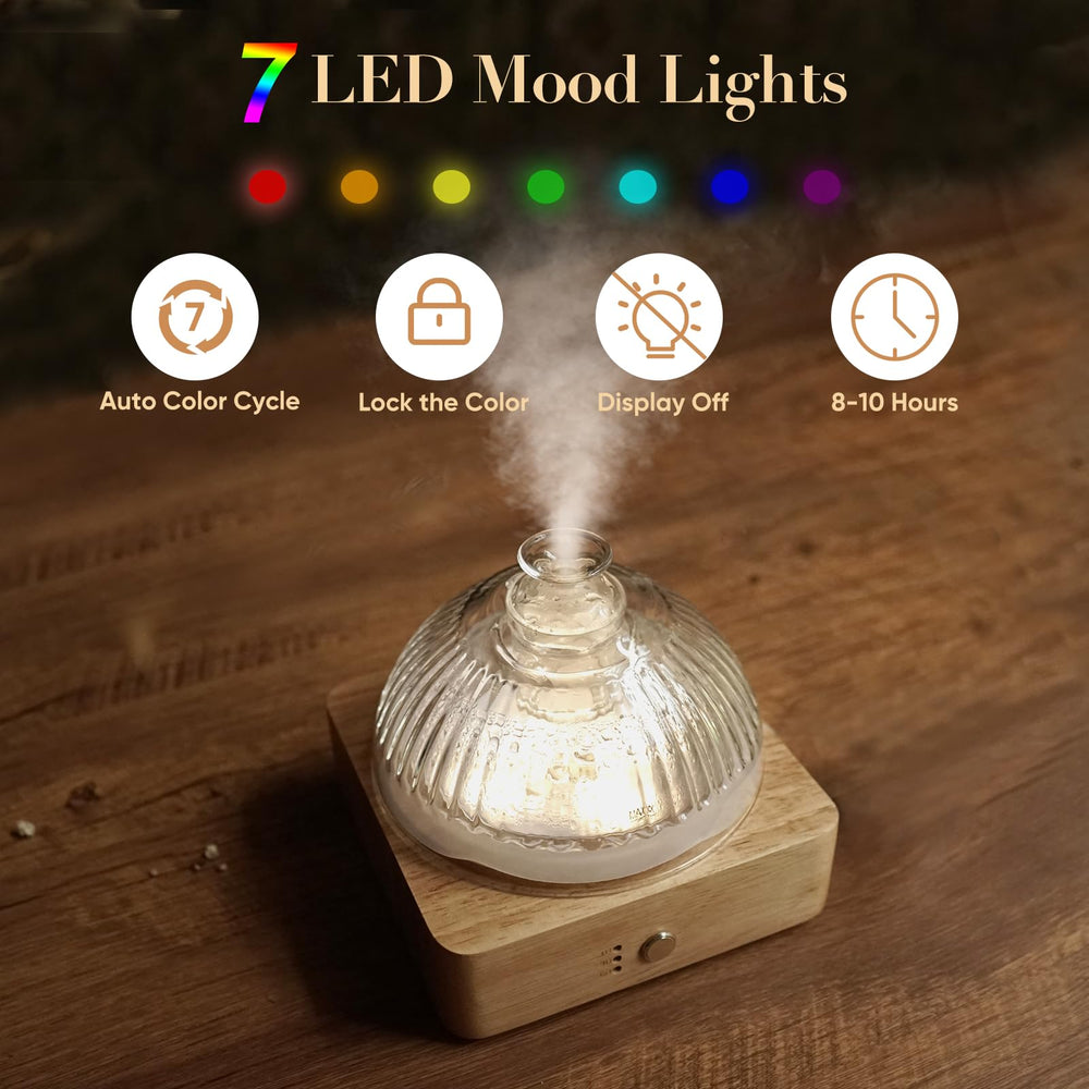 Levoair diffuser displaying timer options for scheduling
