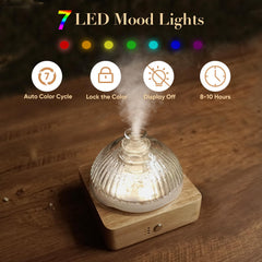 Levoair diffuser displaying timer options for scheduling