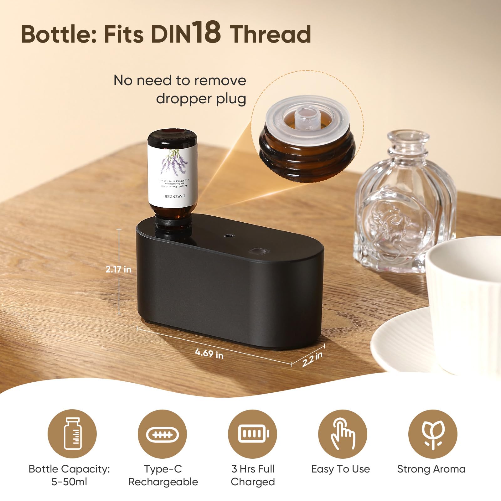 Levoair diffuser offers 3 mist modes for different moods