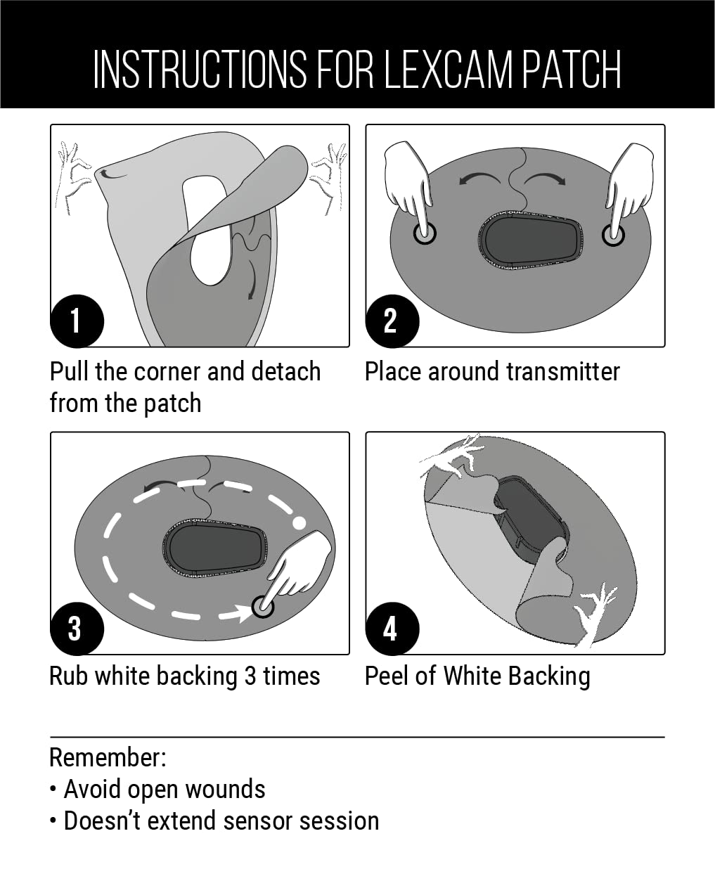 Lexcam Dexcom G6 patch stays secure during workouts and daily activities.