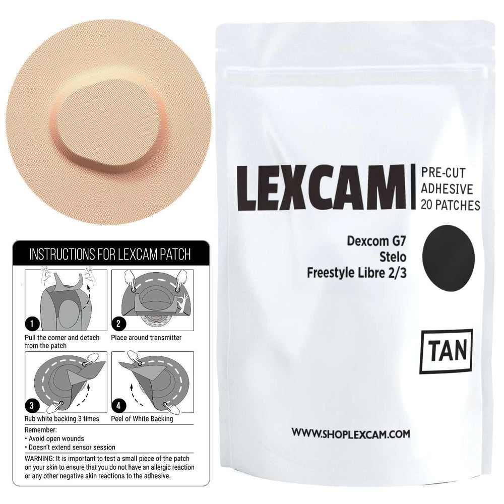 Lexcam Dexcom Stelo hypoallergenic patch suitable for sensitive skin