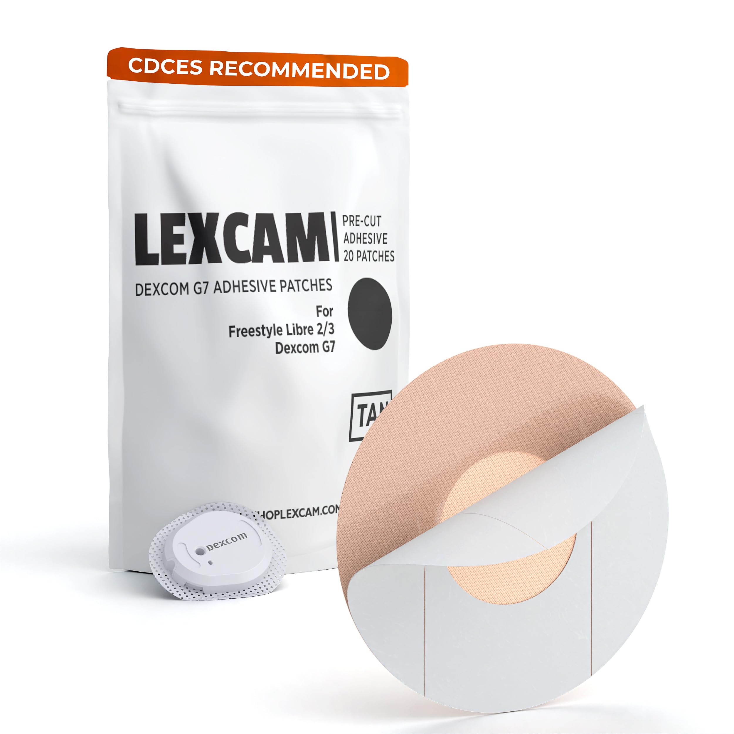 Lexcam Dexcom Stelo waterproof patch securing CGM sensor during water activities