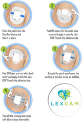 Lexcam patch is hypoallergenic and latex-free, reducing irritation for sensitive skin.