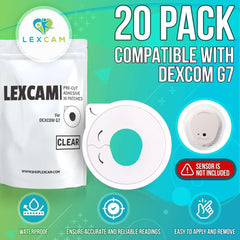 Lexcam patch keeps Dexcom G7 and Stelo sensors secure during activity and movement.