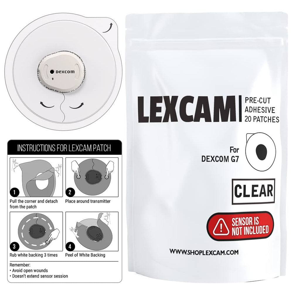 Lexcam waterproof patch close-up showing clear, discreet overpatch during workouts.