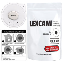 Lexcam waterproof patch close-up showing clear, discreet overpatch during workouts.