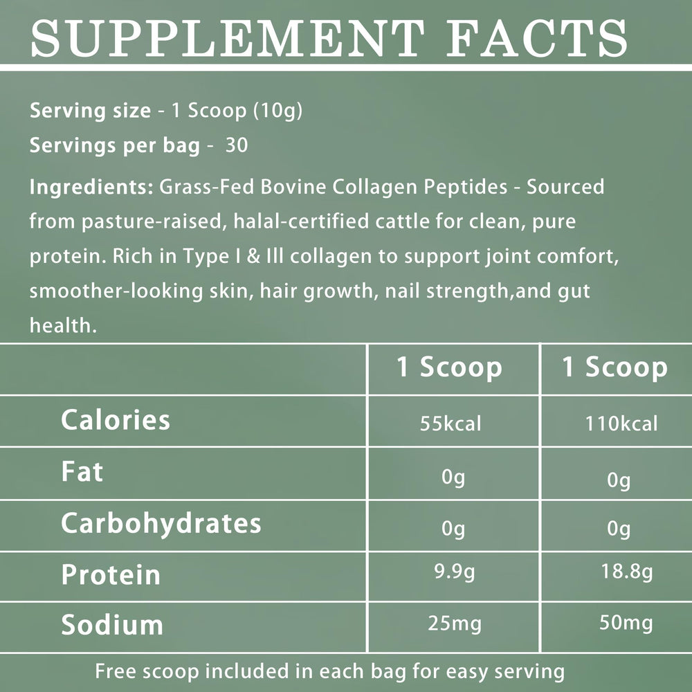 Scoop included with Lexenic Halal Collagen for a 30-serving daily regimen.