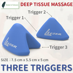 LEZER Trigger Massage Point ergonomic shape for comfortable extended sessions.