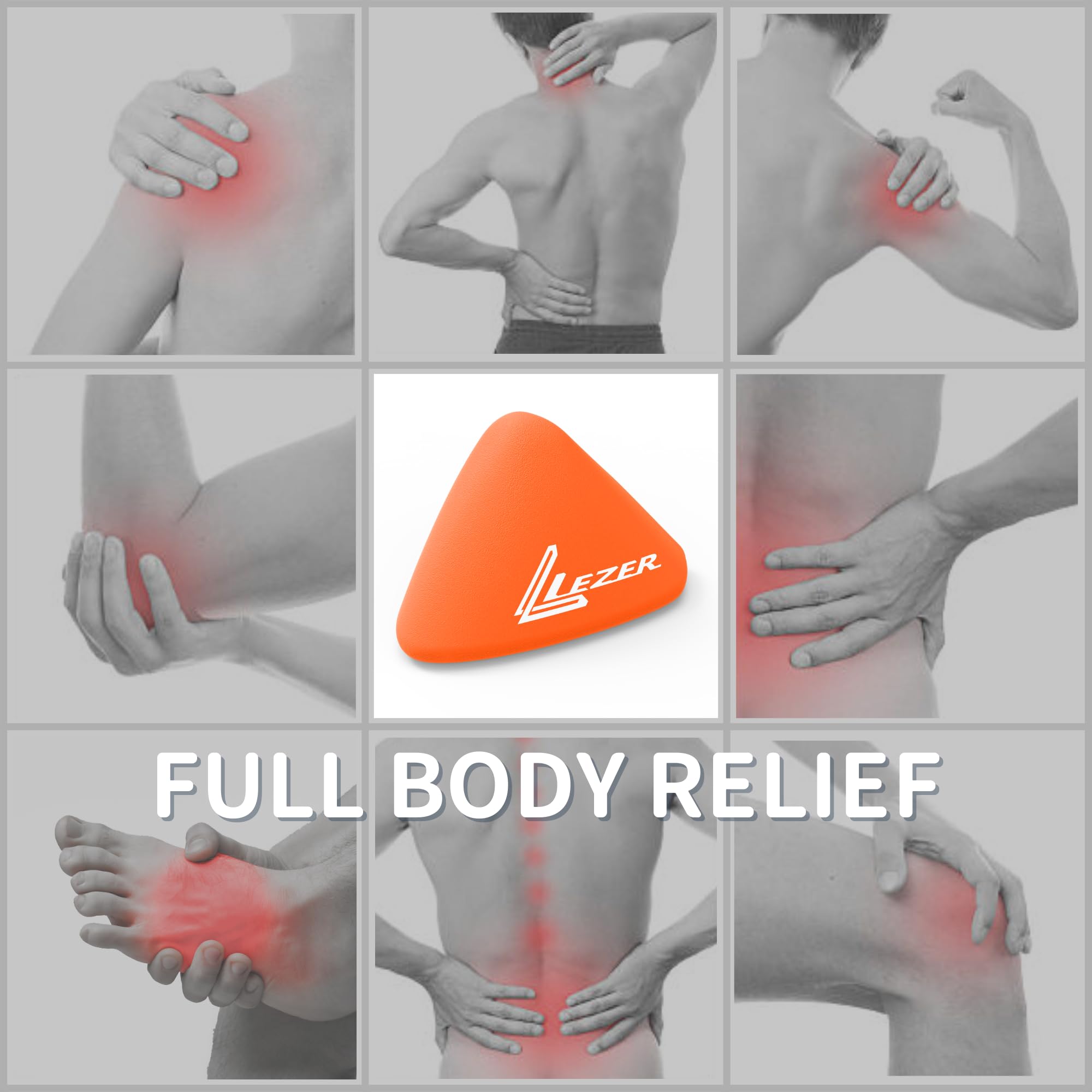 LEZER Trigger Massage Point orange, compact size for easy travel and daily use