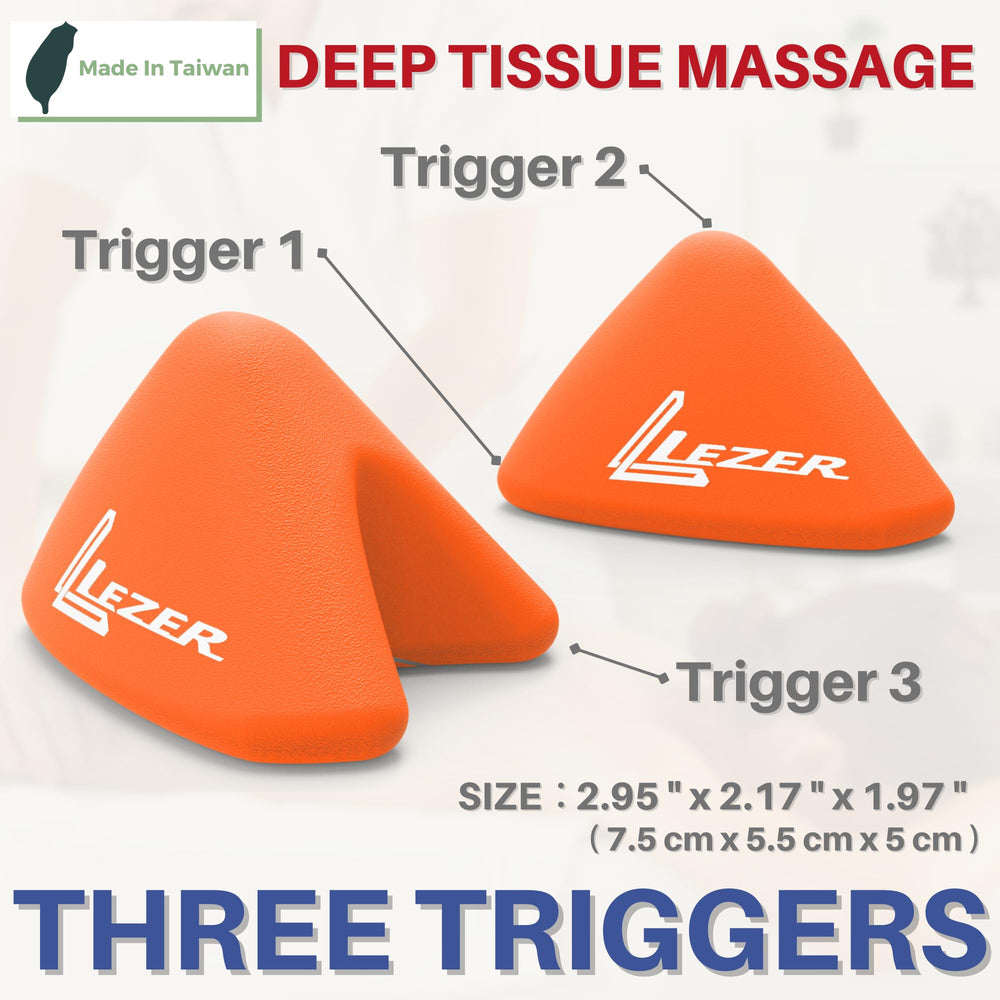LEZER Trigger Massage Point orange, ergonomic grip for comfortable long sessions