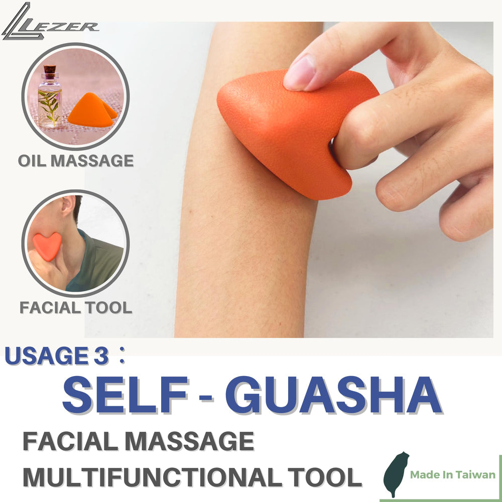 LEZER Trigger Massage Point orange, wall-assisted use for back and shoulders