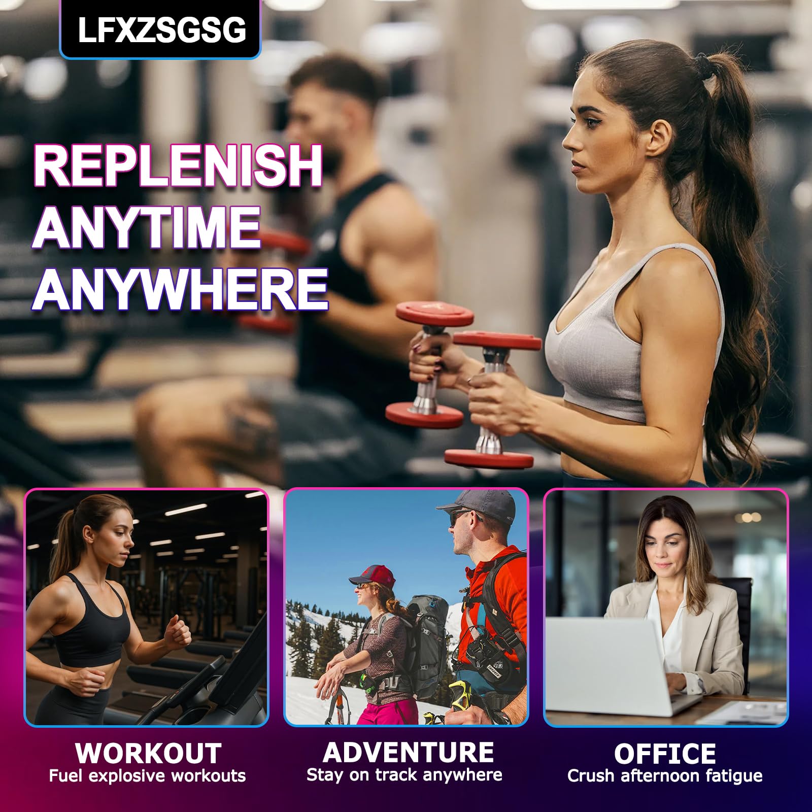 LFXZSGSG Creatine Gummies travel pack for on-the-go supplementation