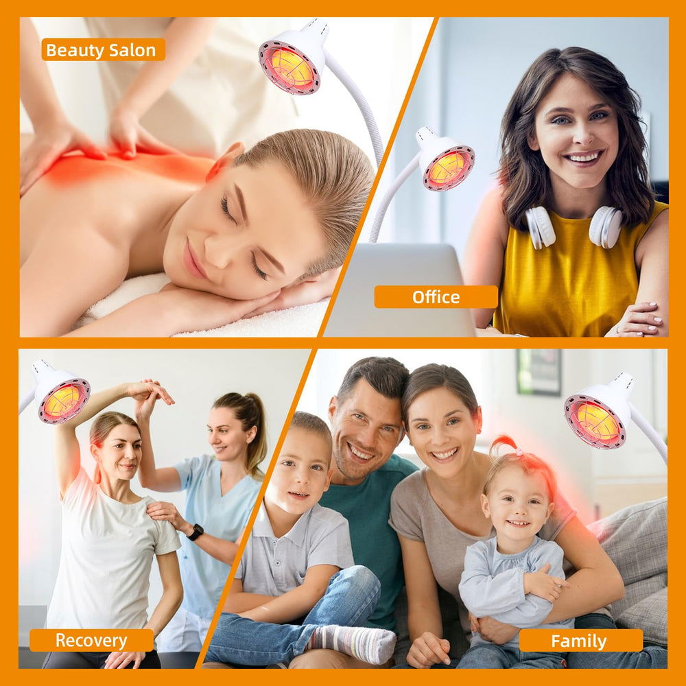 LHCYLDQ infrared lamp with 360° rotating head for targeted warmth