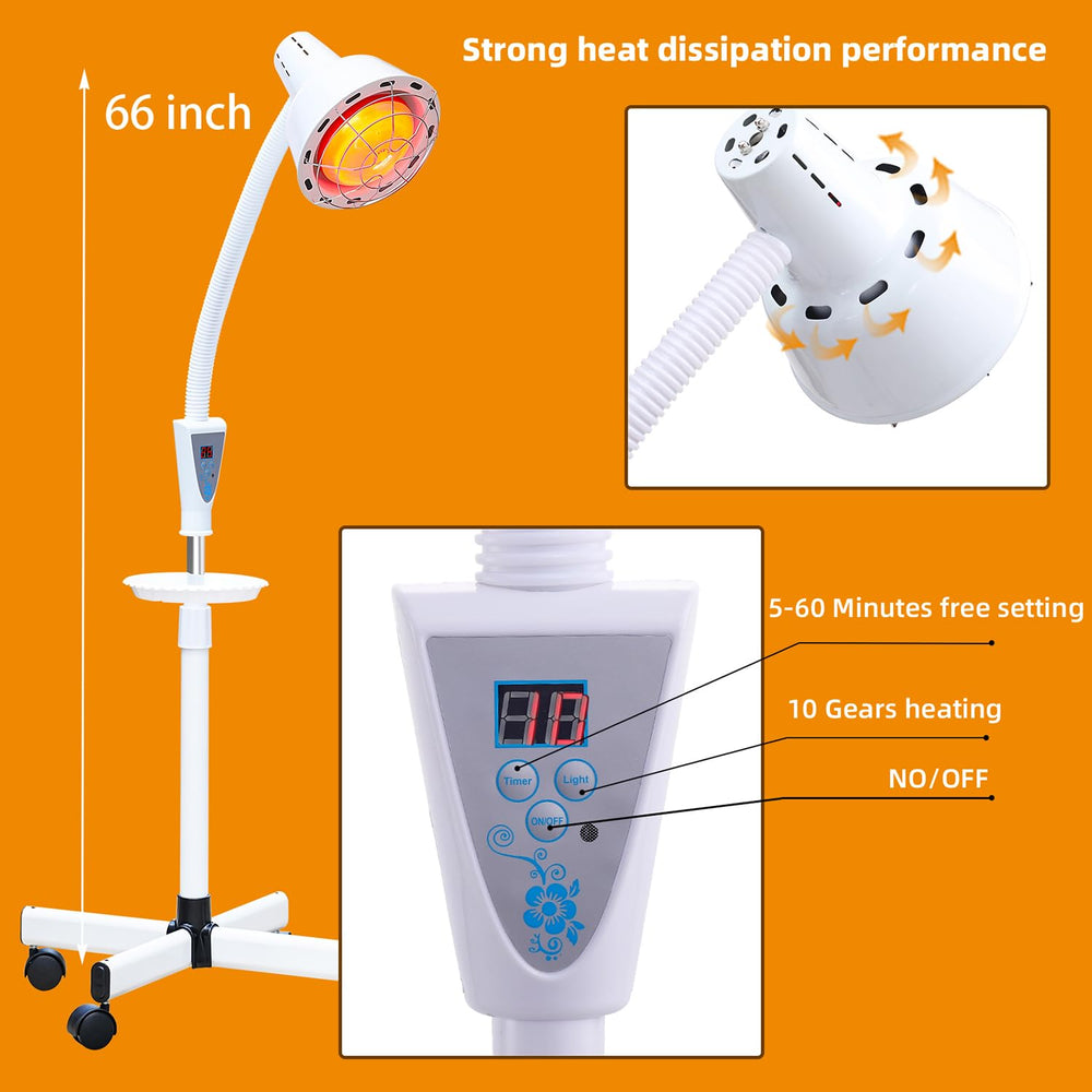 LHCYLDQ lamp used near shoulder for targeted warmth relief