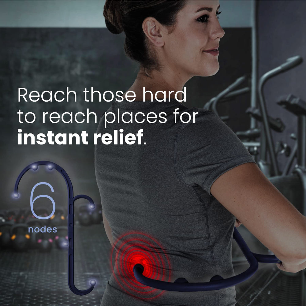 LiBa full-body massage stick from neck to calves for relief.
