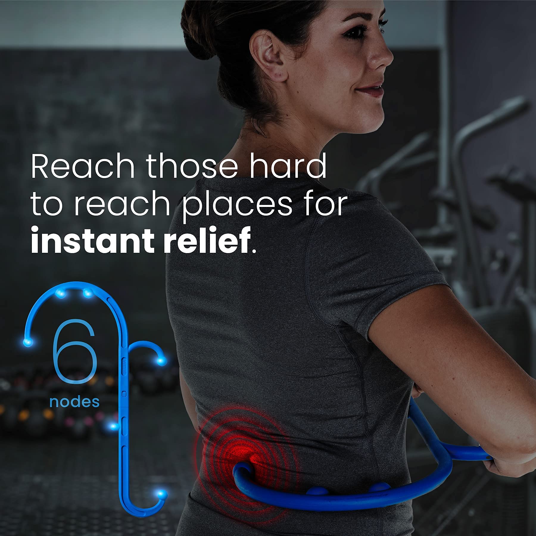 LiBa massage-stick therapy handle aids precise body self-massage.