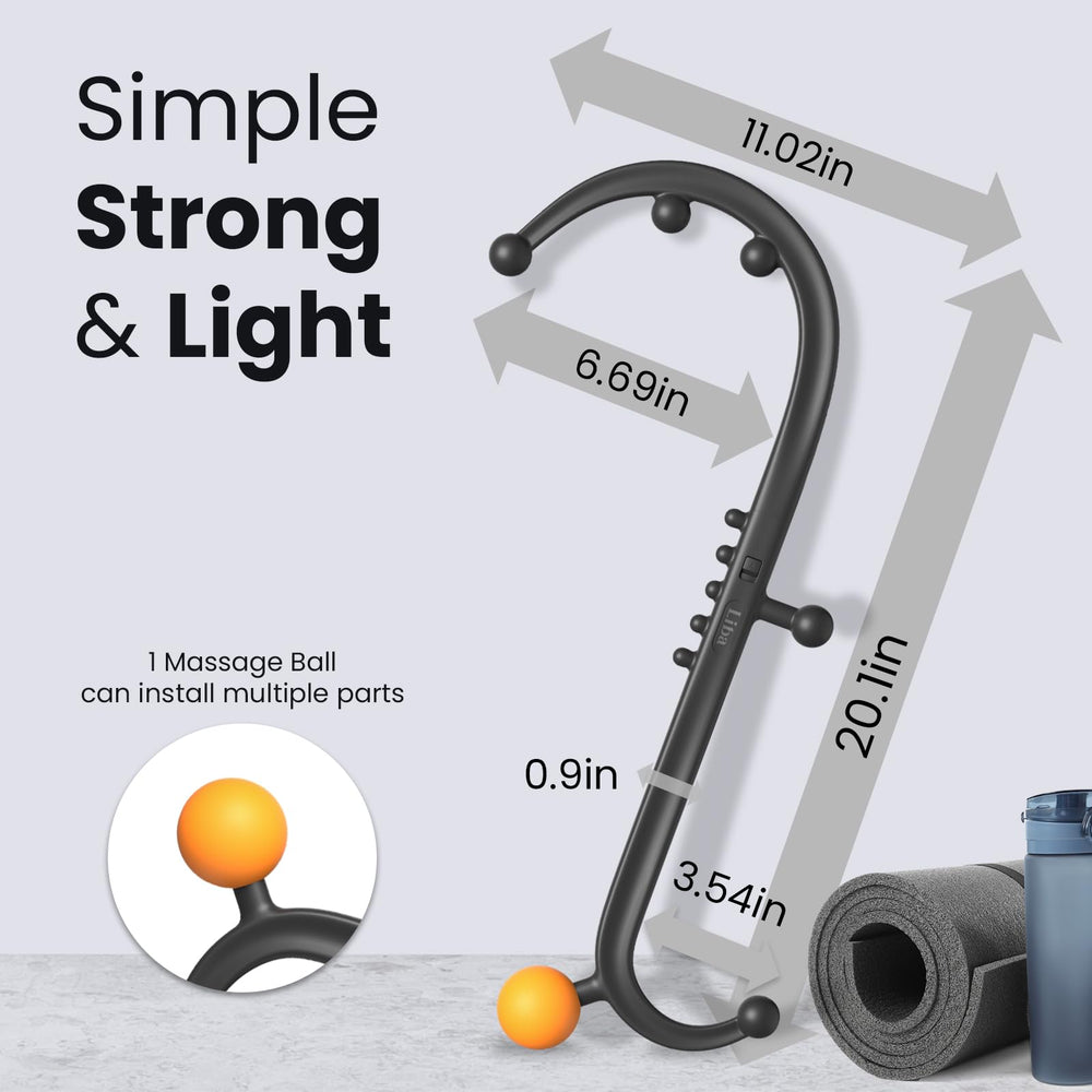 LiBa Trigger Point Massage Tool targets back knots for deep tension relief.