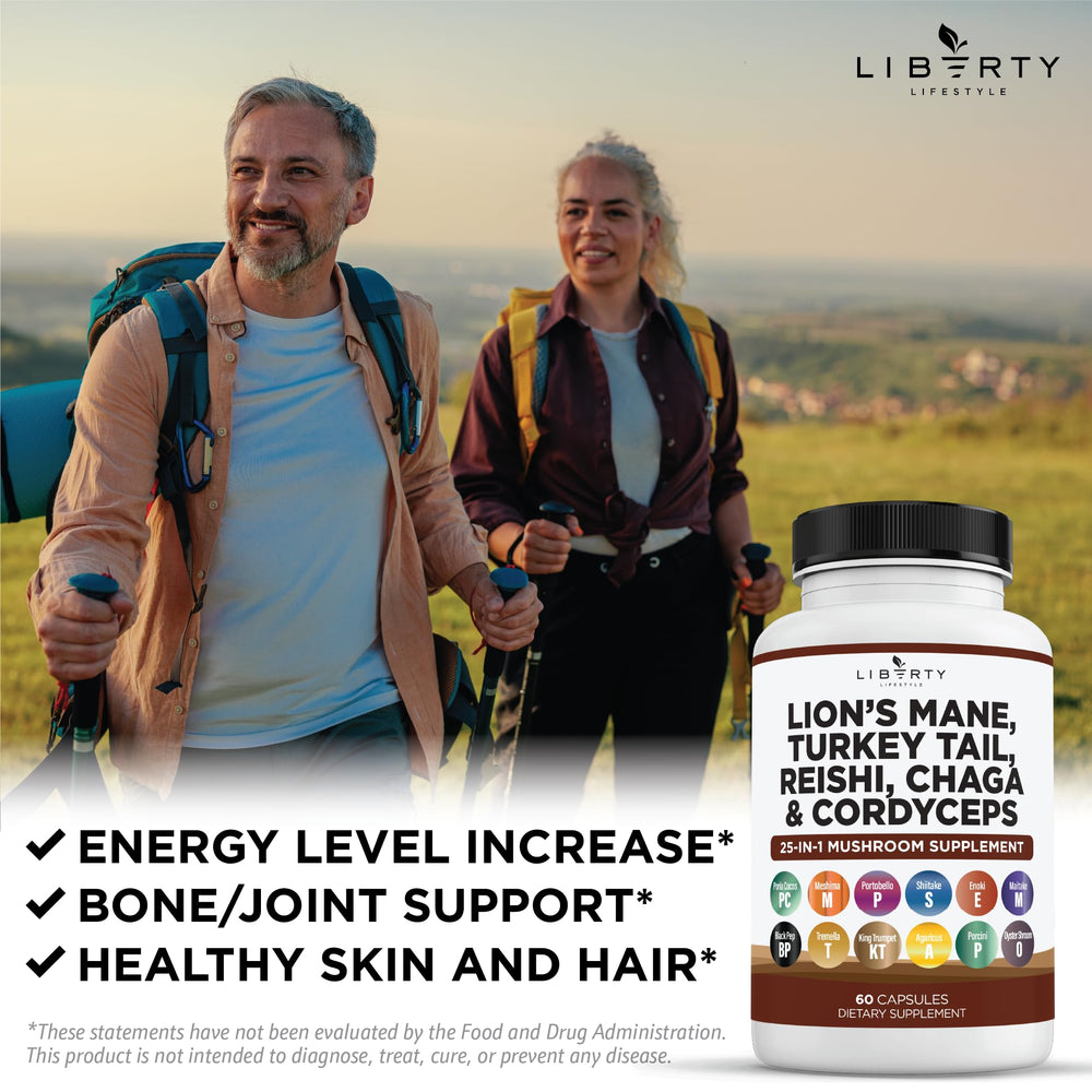Liberty Lifestyle bottles on desk illustrate convenient daily capsules