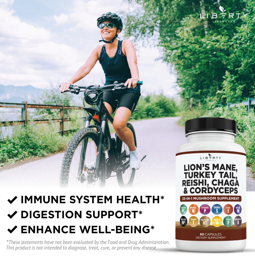 Liberty Lifestyle capsules closeup highlights convenient daily supplement form