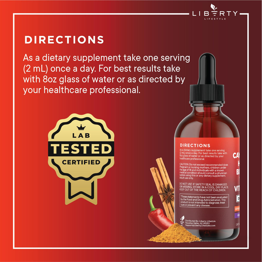 Liberty Lifestyle Vitamin D3 K2 Drops package emphasizes essential nutrients