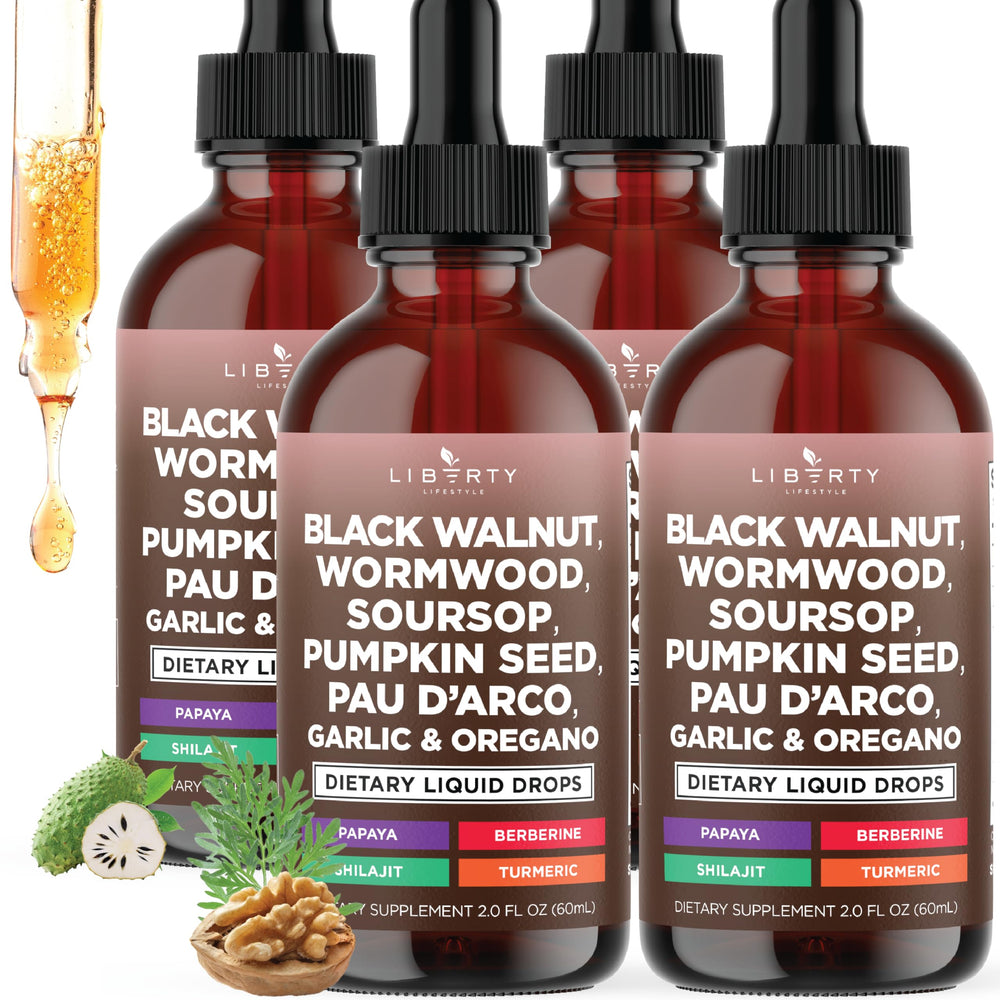 Liberty Lifestyle Defend Wormwood bottle; supports gut balance with herbal blend.