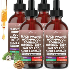 Liberty Lifestyle Defend Wormwood bottle; supports gut balance with herbal blend.