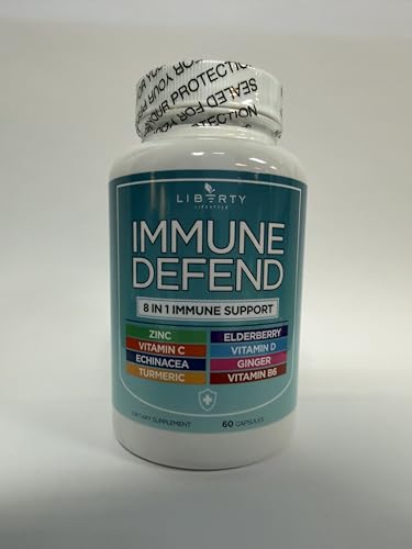 Liberty Lifestyle elderberry zinc capsules for immune-supporting benefits.