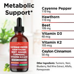 Liberty Lifestyle Turmeric Curcumin Drops bottle with warm spice aroma