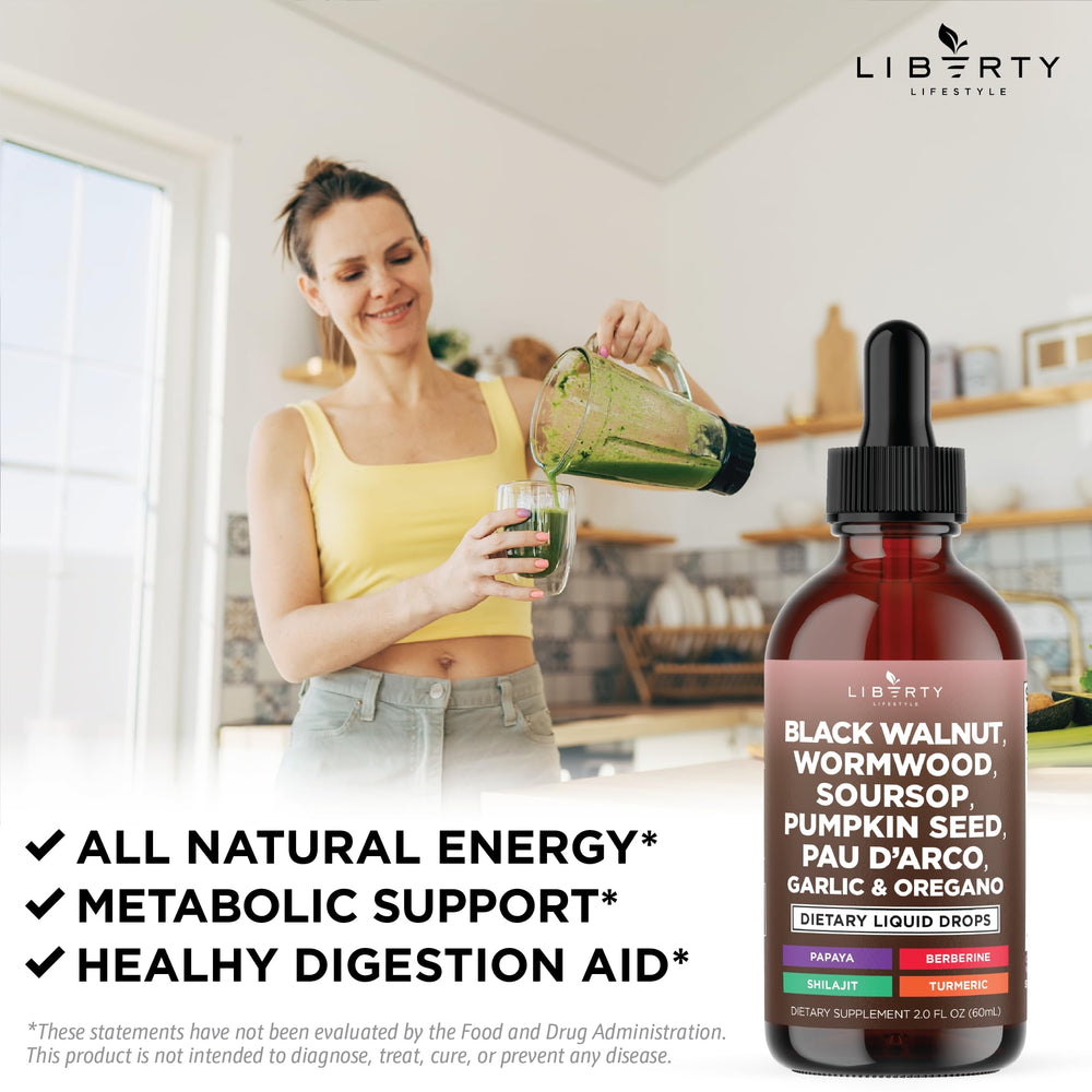 Liberty Lifestyle Defend packaging shot conveys premium tincture quality.