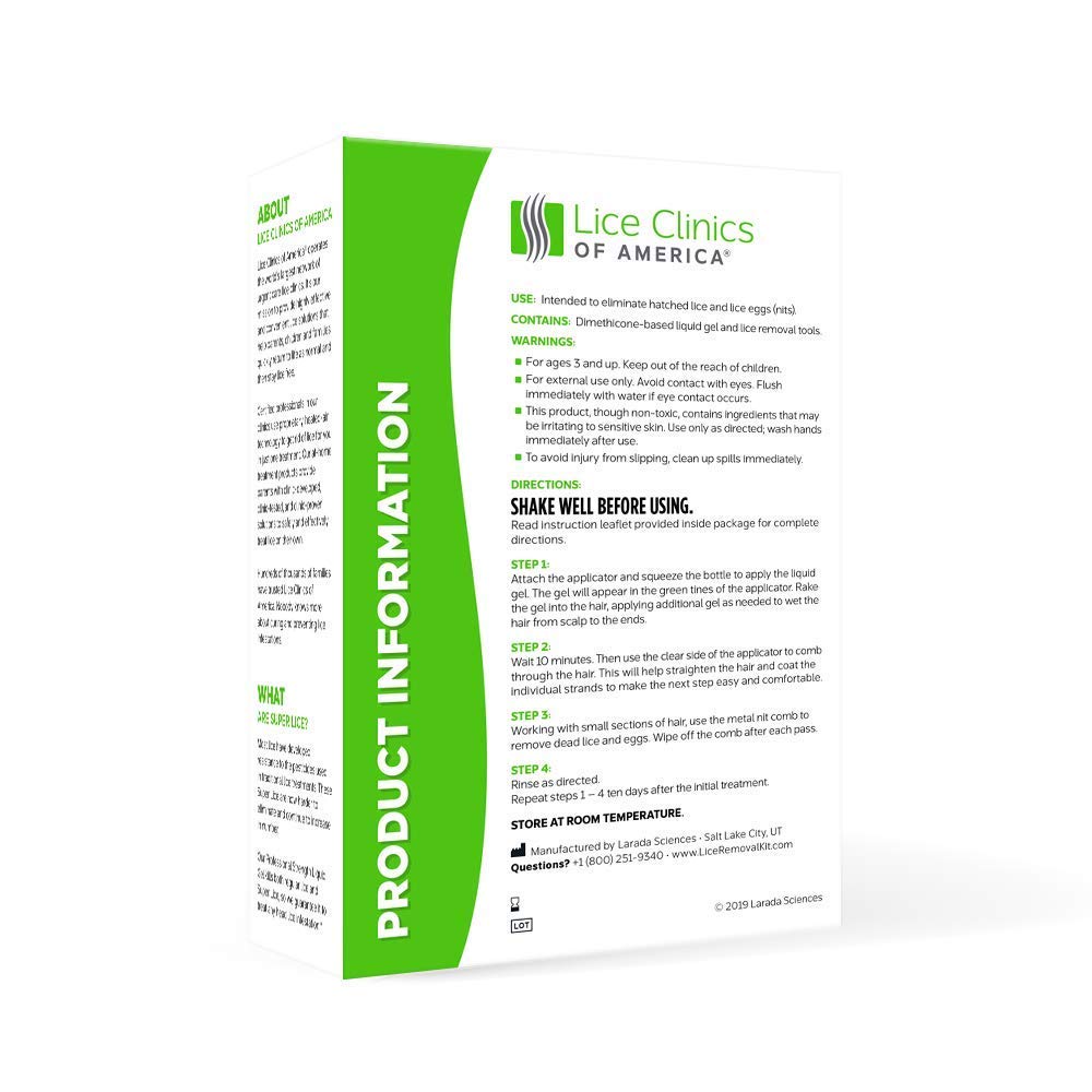 Lice Clinics of America complete kit packaging ready for home use.