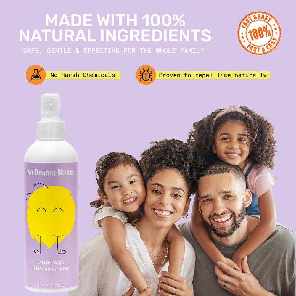 Lice Mamas protección natural, sin químicos, seguro para toda la familia.