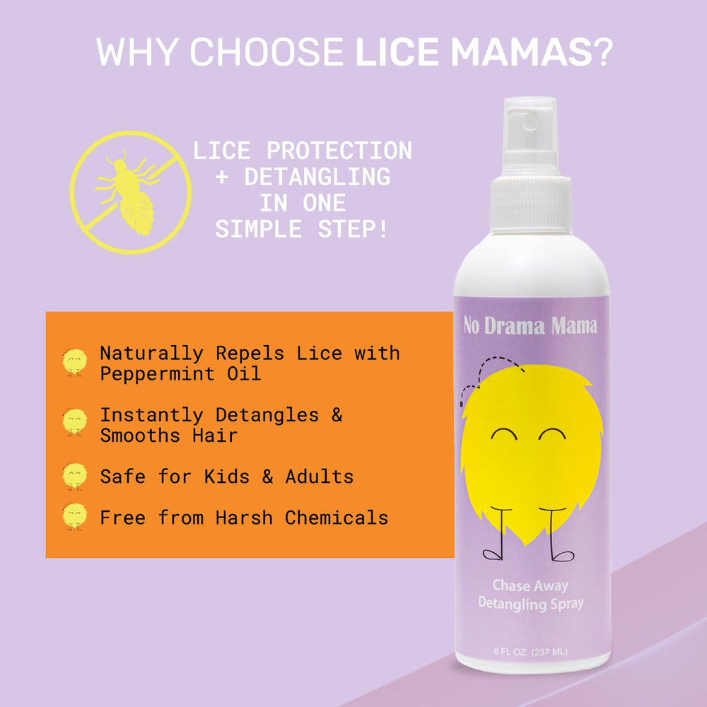 Lice Mamas spray mentolado con olor fresco para el peinado diario.