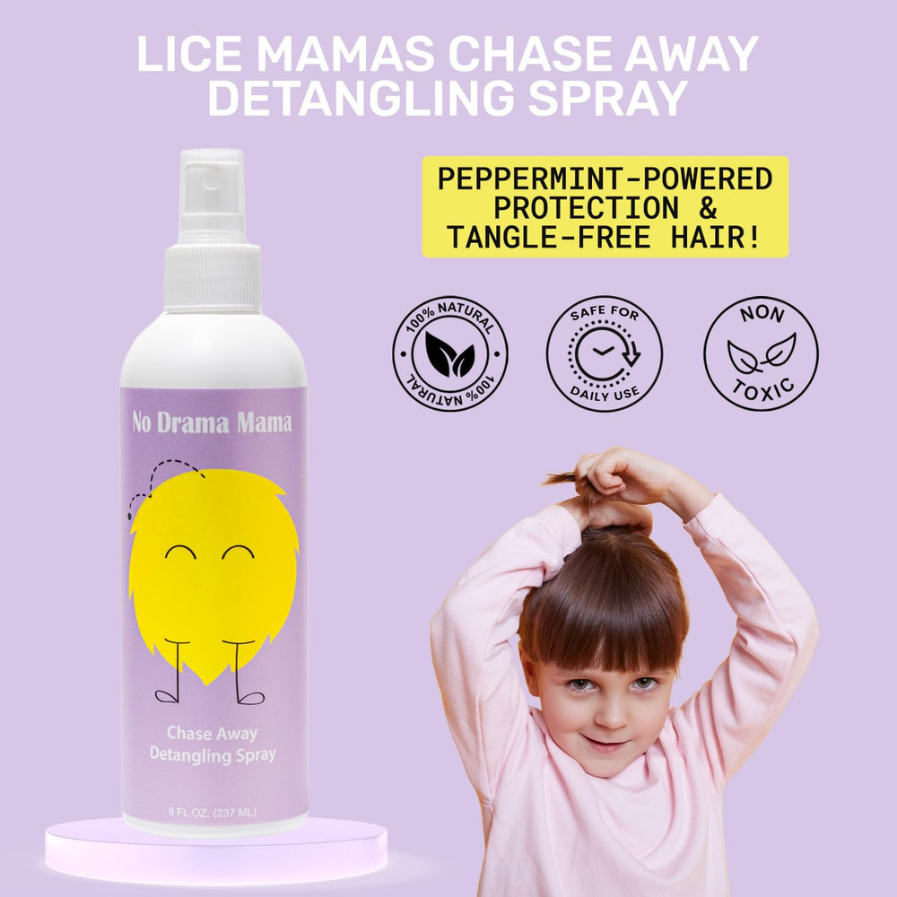 Lice Mamas spray para niños, aplicación fácil, inicia el peinado rápidamente.