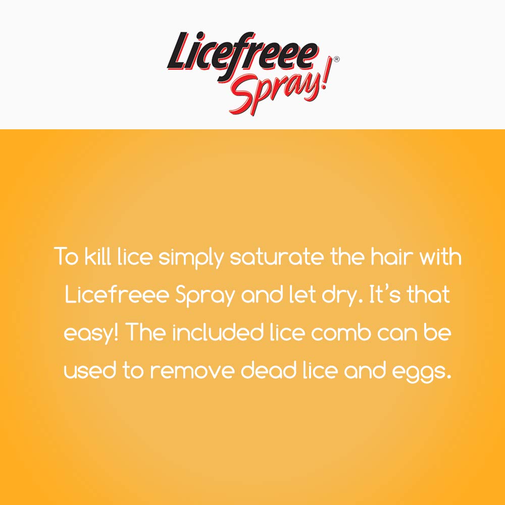 Licefreee dry hair application demonstrates air-dry method after spraying.