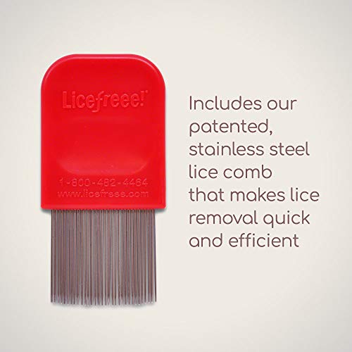 Licefreee sodium chloride formula illustration highlights gentle lice targeting.