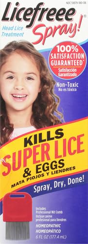 Licefreee 6oz bottle closeup shows compact kid-friendly packaging for home use.
