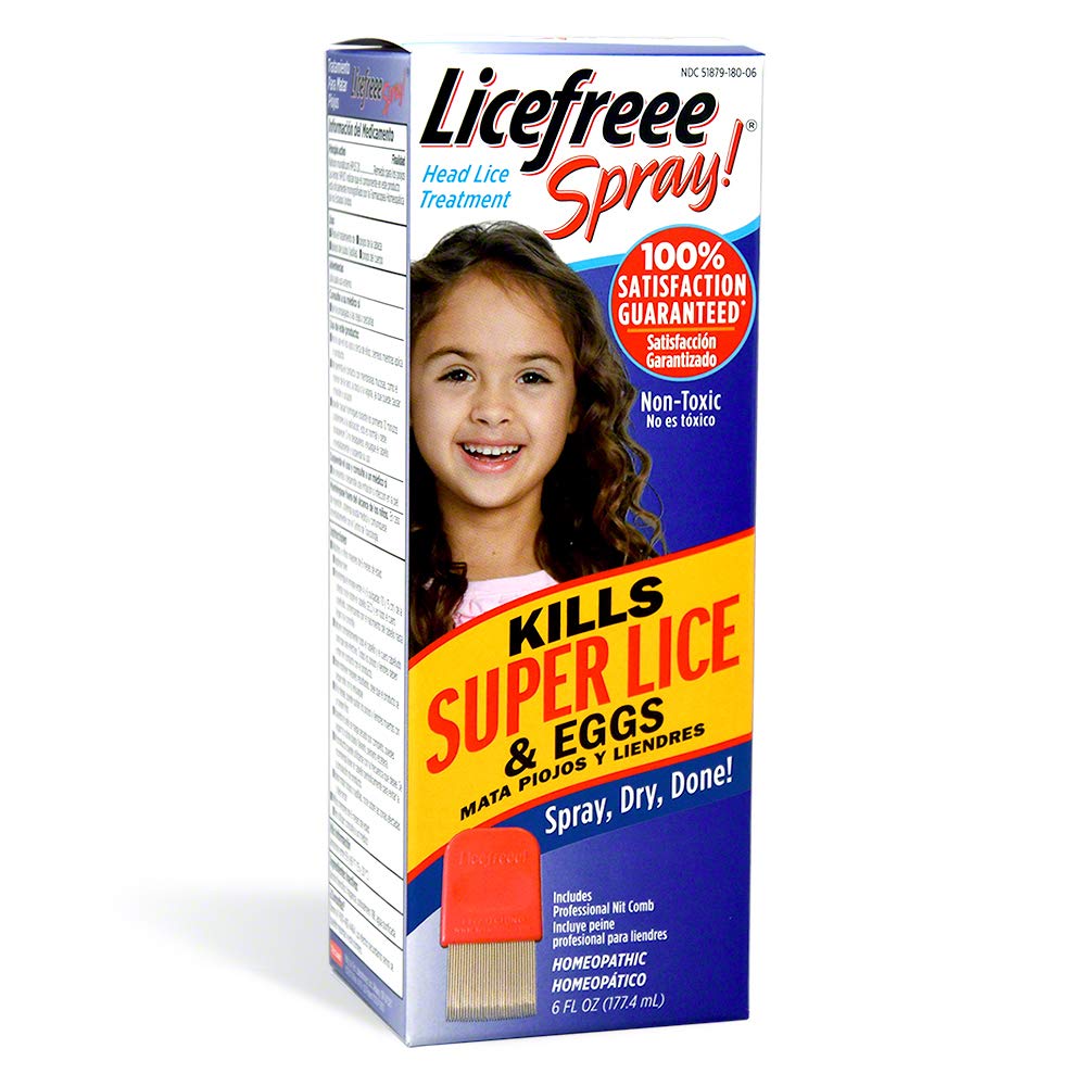 Licefreee Spray kids hair application demonstrates even coverage for effective treatment.