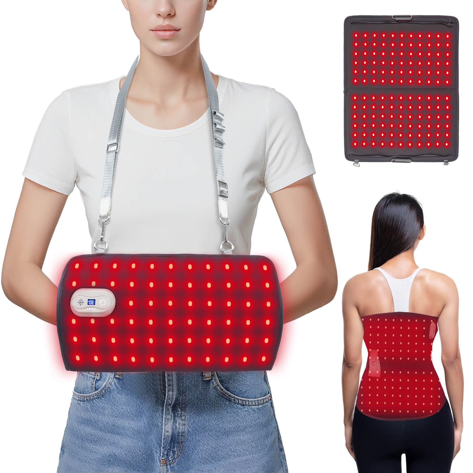licinwing red-light therapy glove front view, cordless and portable