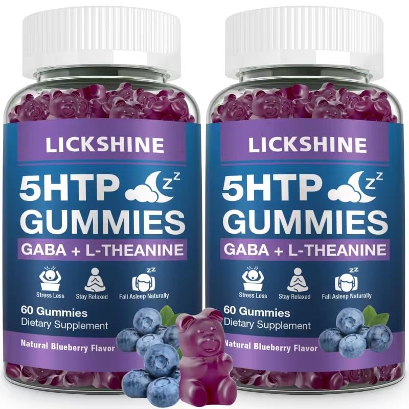 Lickshine 2-pack box front featuring blueberry sleep gummies for calm evenings