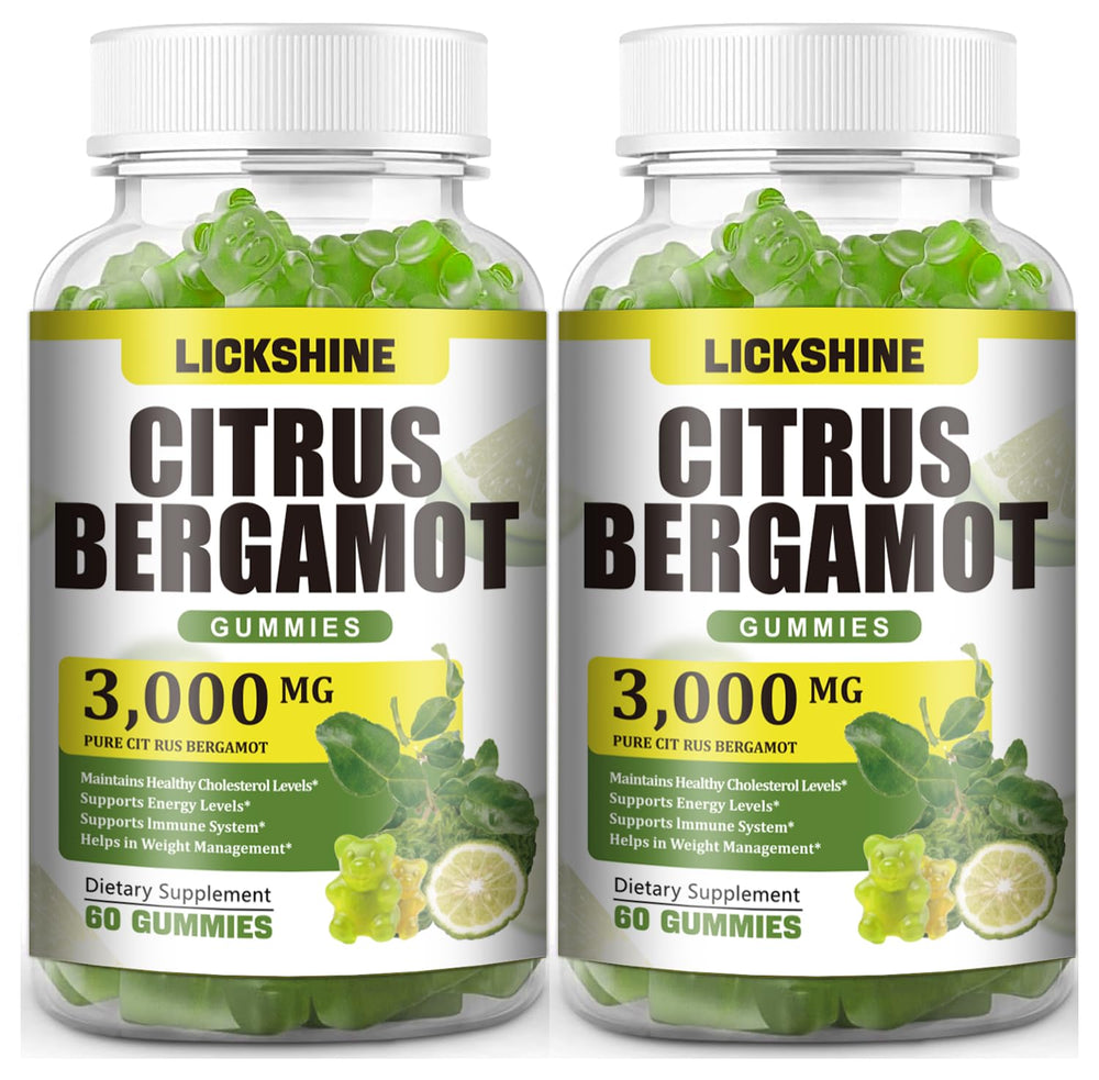 Lickshine Citrus Bergamot Gummies bottle front view for daily wellness