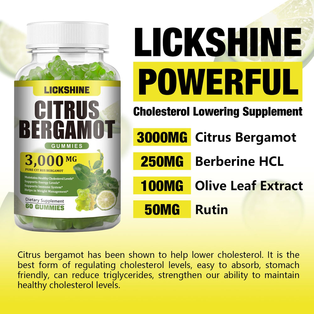Lickshine 2-pack Citrus Bergamot Gummies packaging box for easy storage and gifting