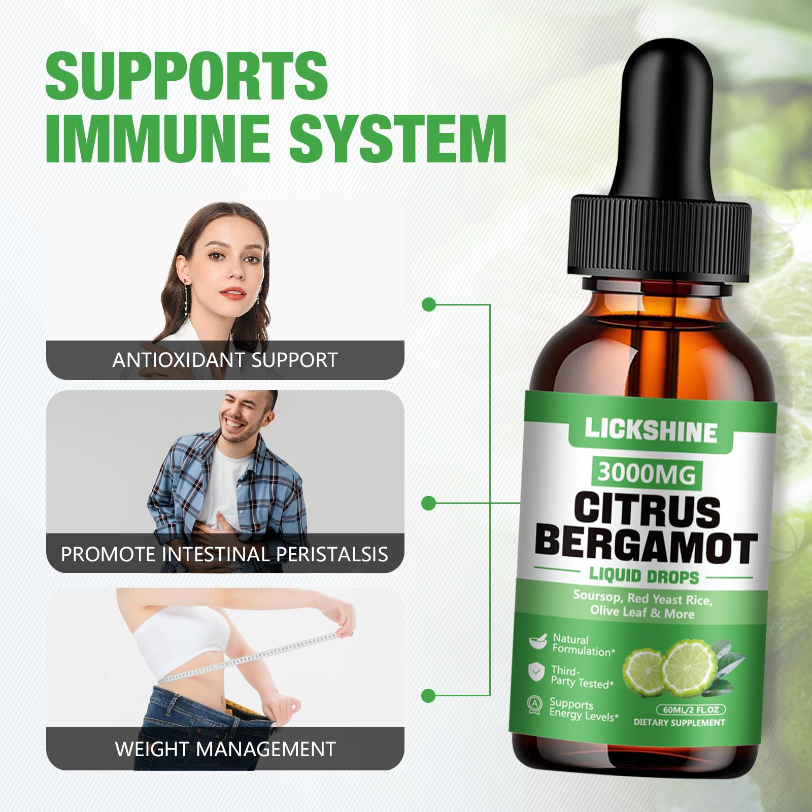lickshine soursop bitters liquid drops bottle with close-up