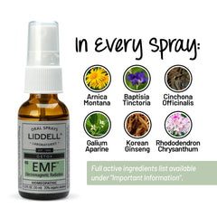 Liddell EMF safe-use label indicating safety and guidance