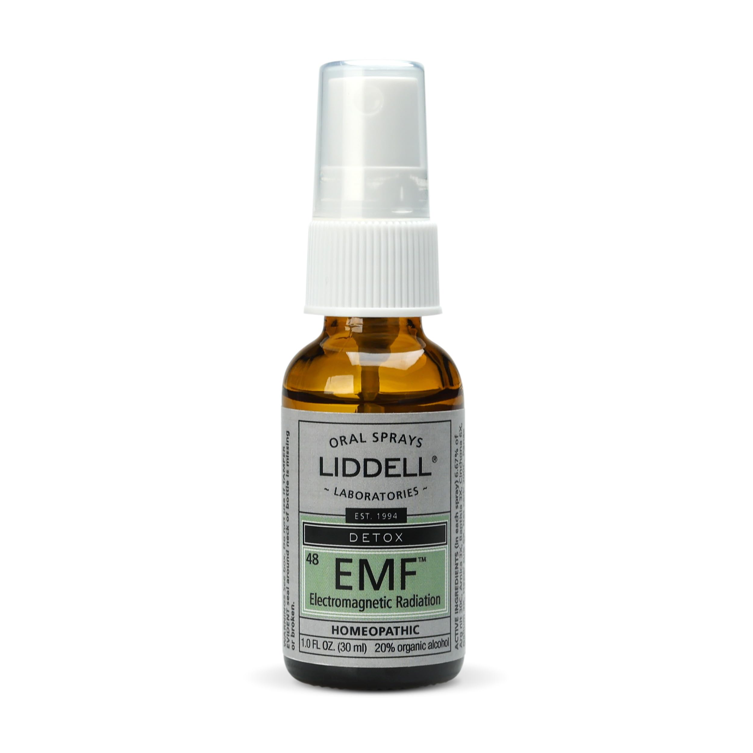 Liddell EMF spray being applied under the tongue for rapid absorption